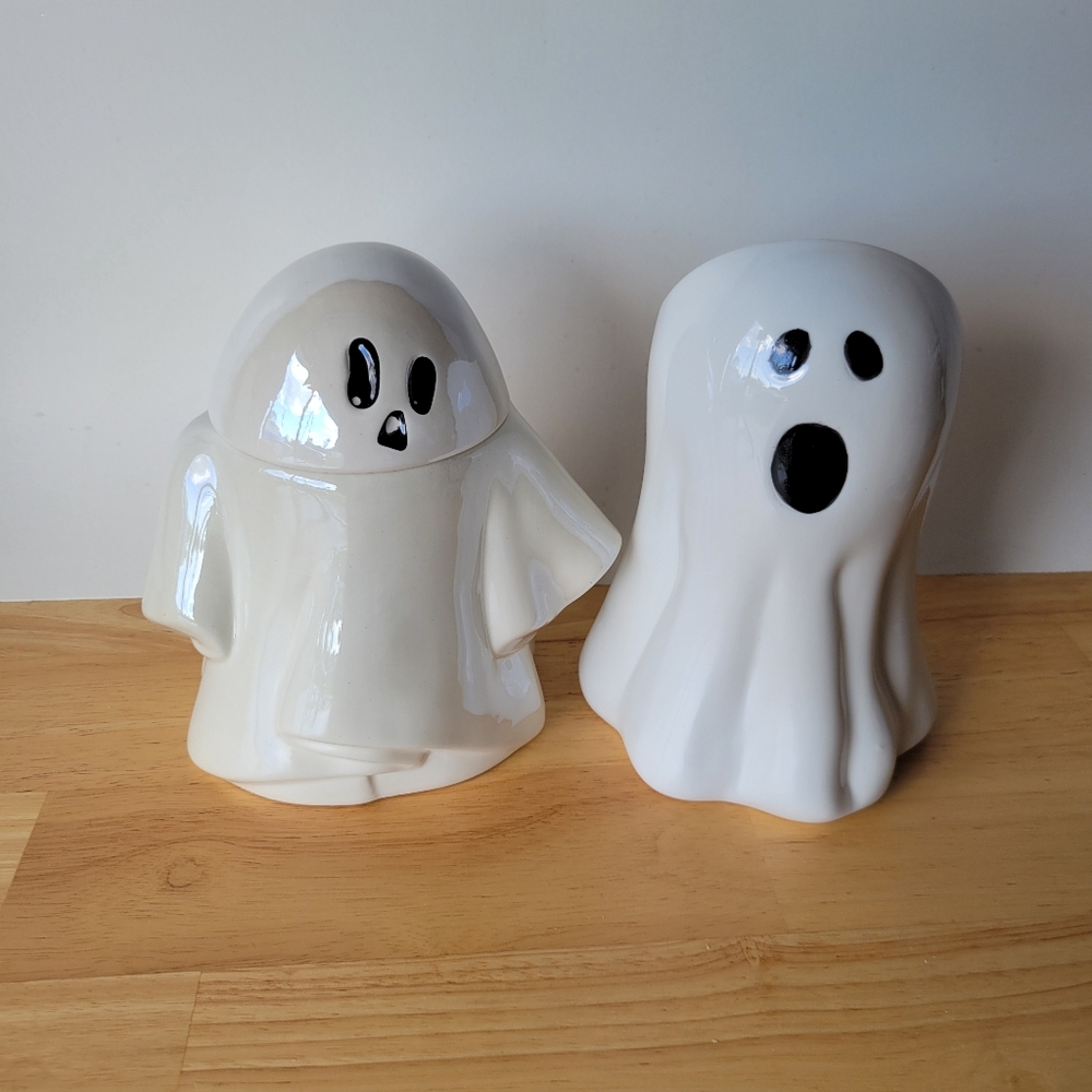 Ceramic Ghosts 👻 Canisters White Ghost